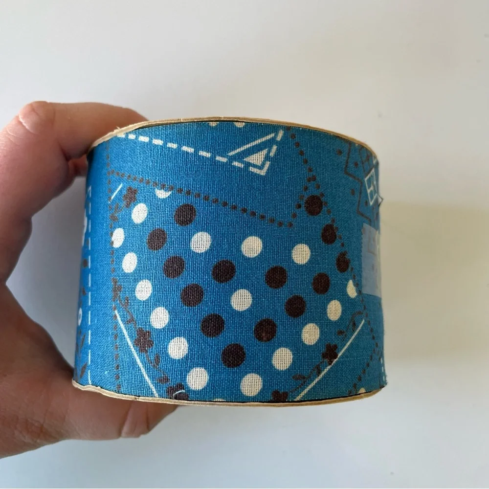 Vintage Princo Blue Bandana Pattern Ribbon